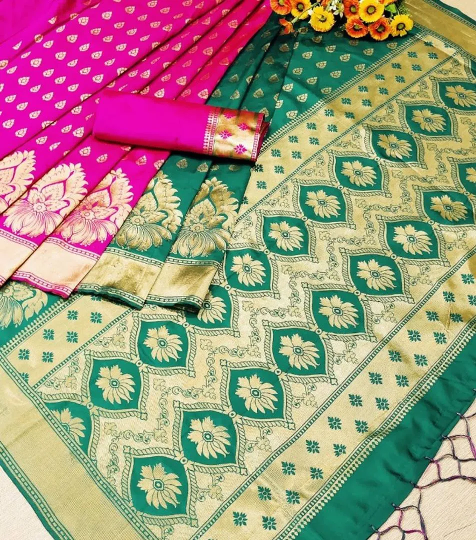 Designer Banarasi Silk Woven Jacquard Design Sarees