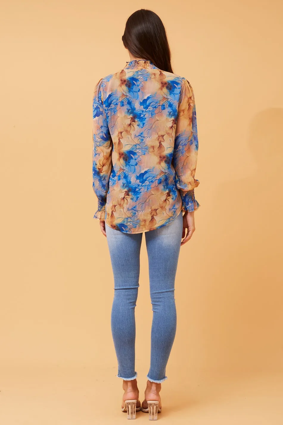 DIANA ABSTRACT PRINT BLOUSE