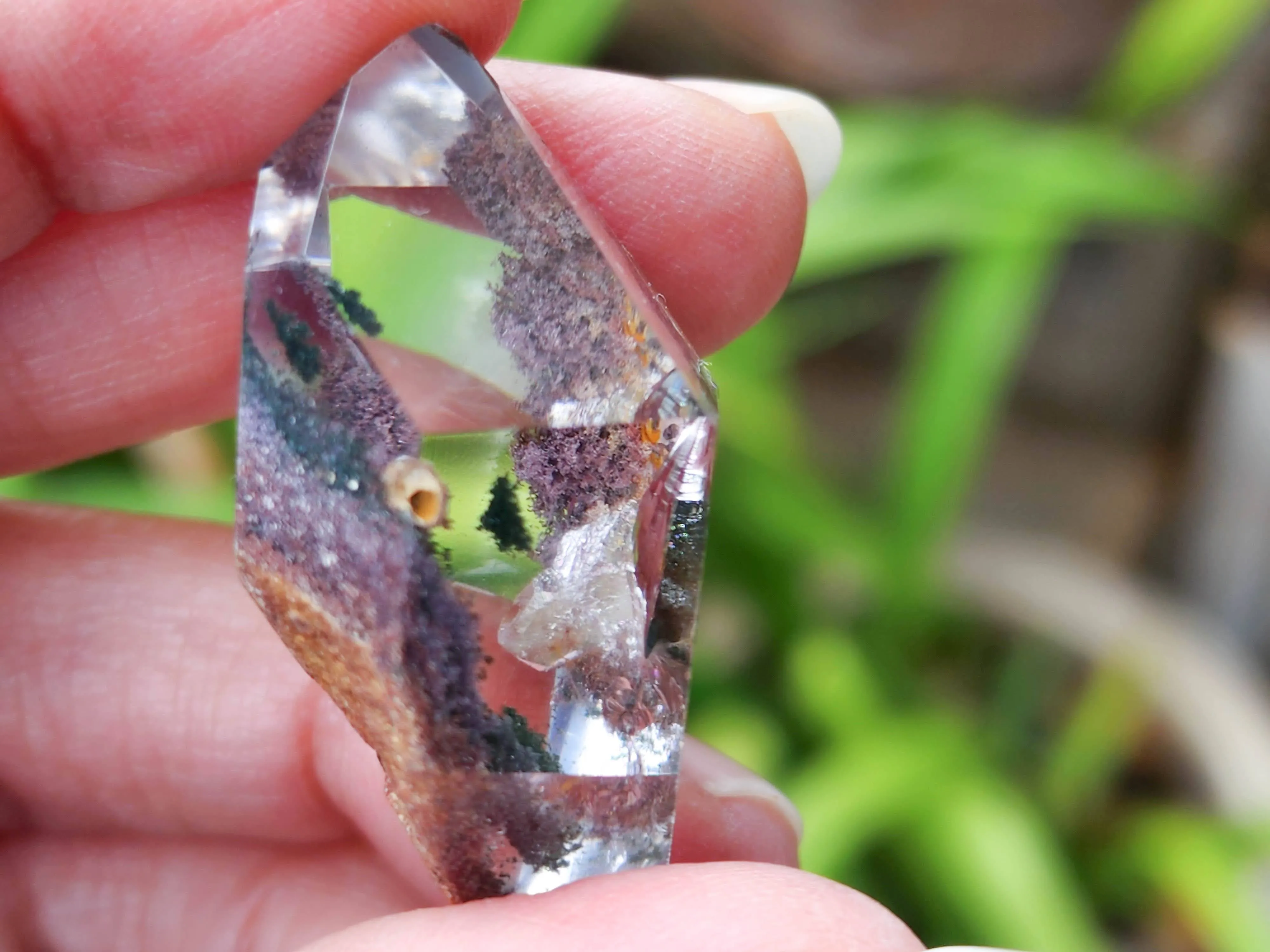 Double terminated Lodolite Chlorite Penetrator Quartz