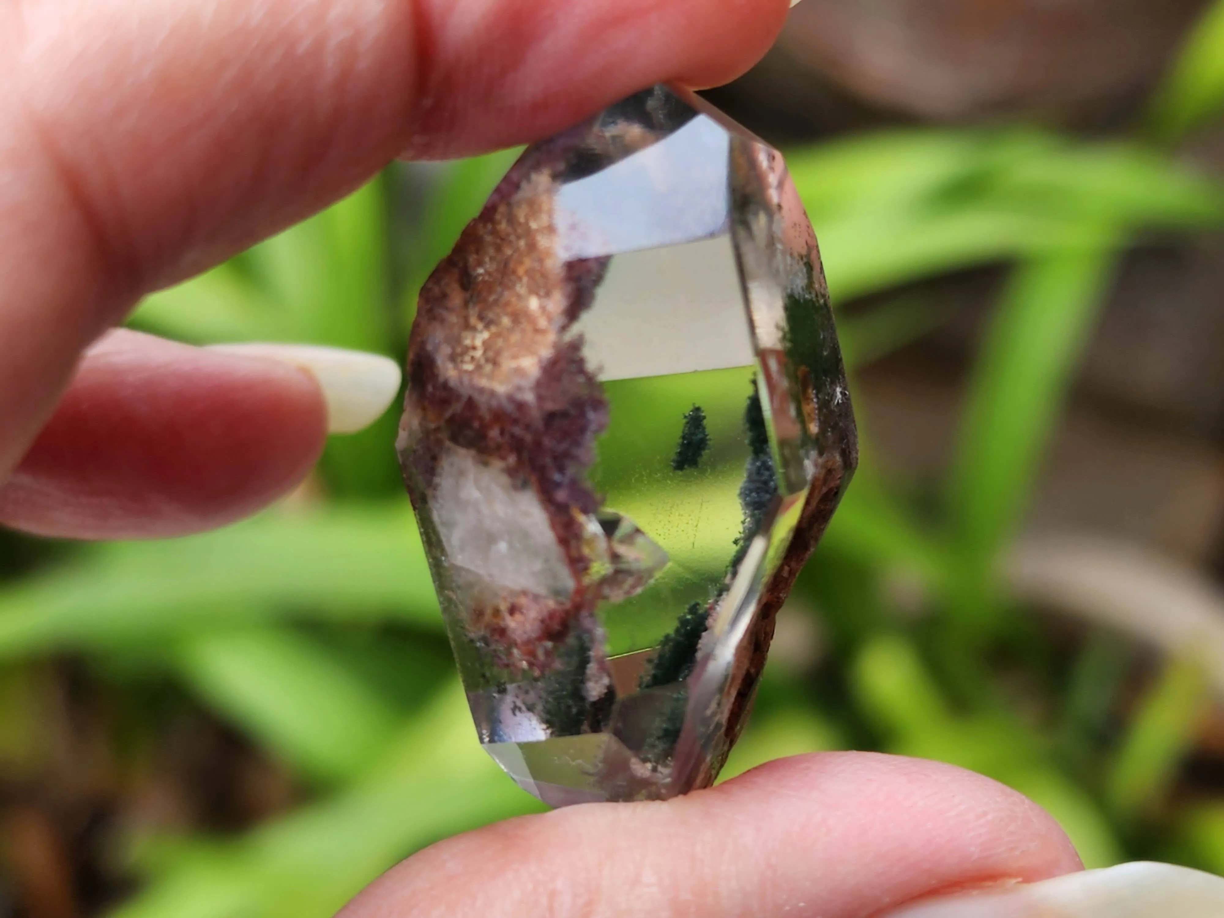 Double terminated Lodolite Chlorite Penetrator Quartz