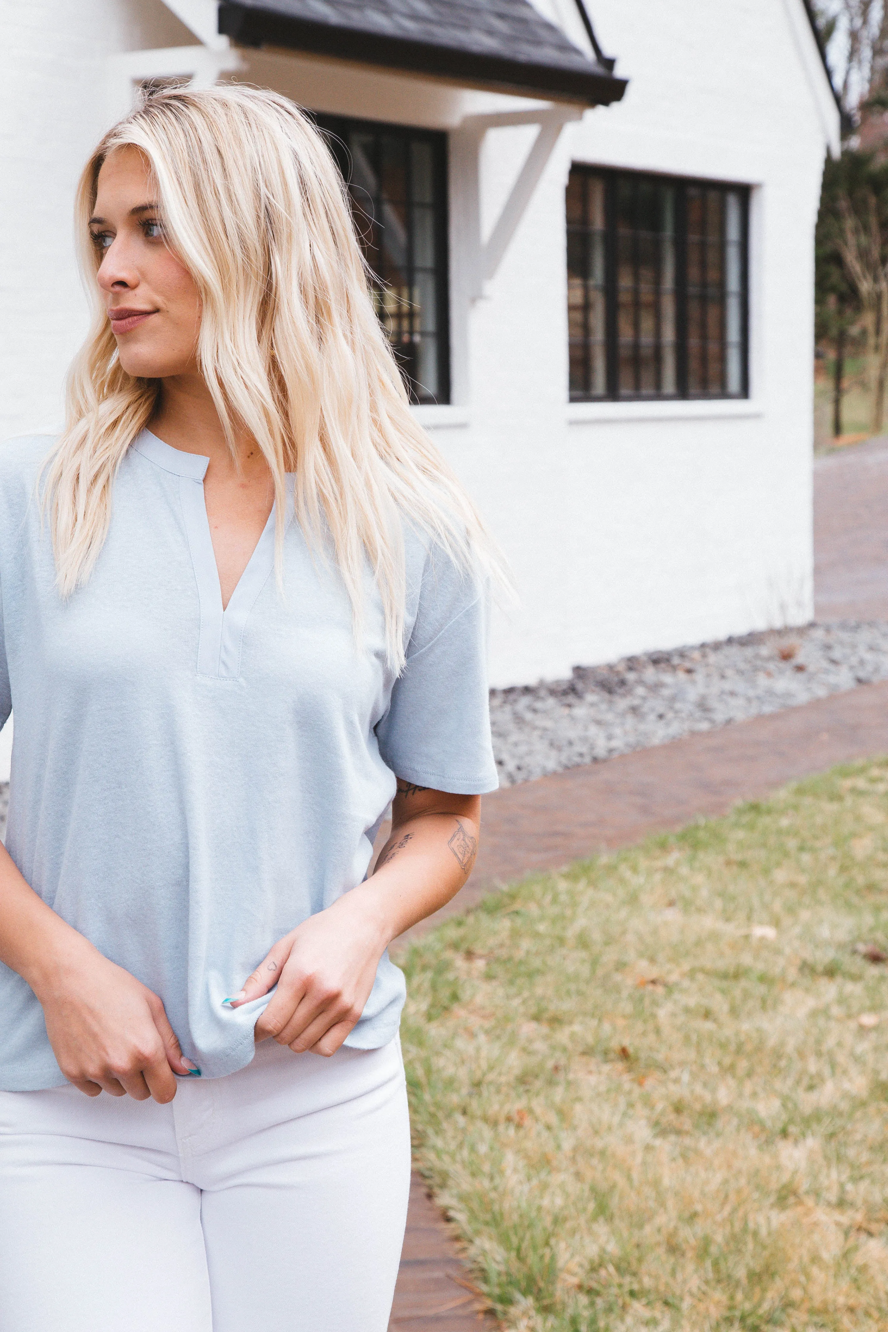 Easy Breezy Peasant Tee, Blue Bliss | Sanctuary