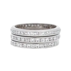 Edwardian Single Cut Diamond Eternity Band Set