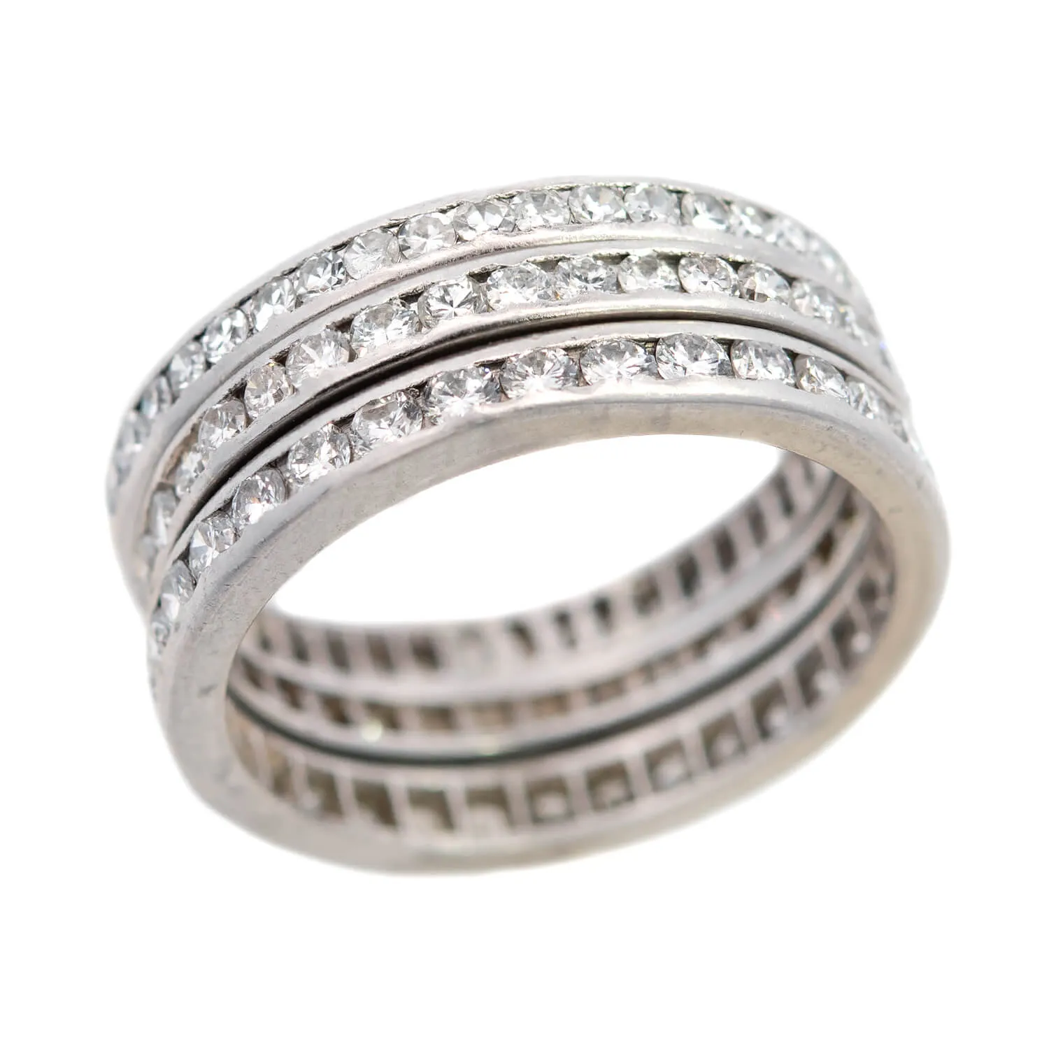 Edwardian Single Cut Diamond Eternity Band Set