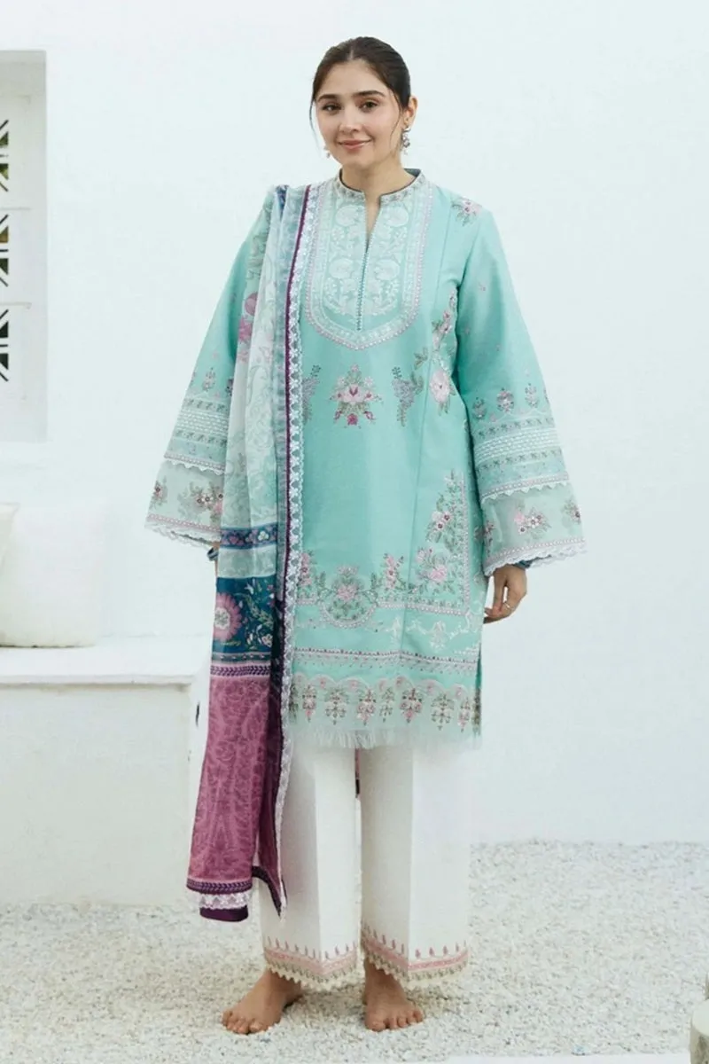 Eid Collection Zarashahjhan Embroidered Lawn Three Piece COCO-01