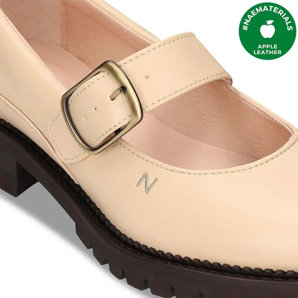 Emisa Vegan Apple Leather Mary Janes | Beige