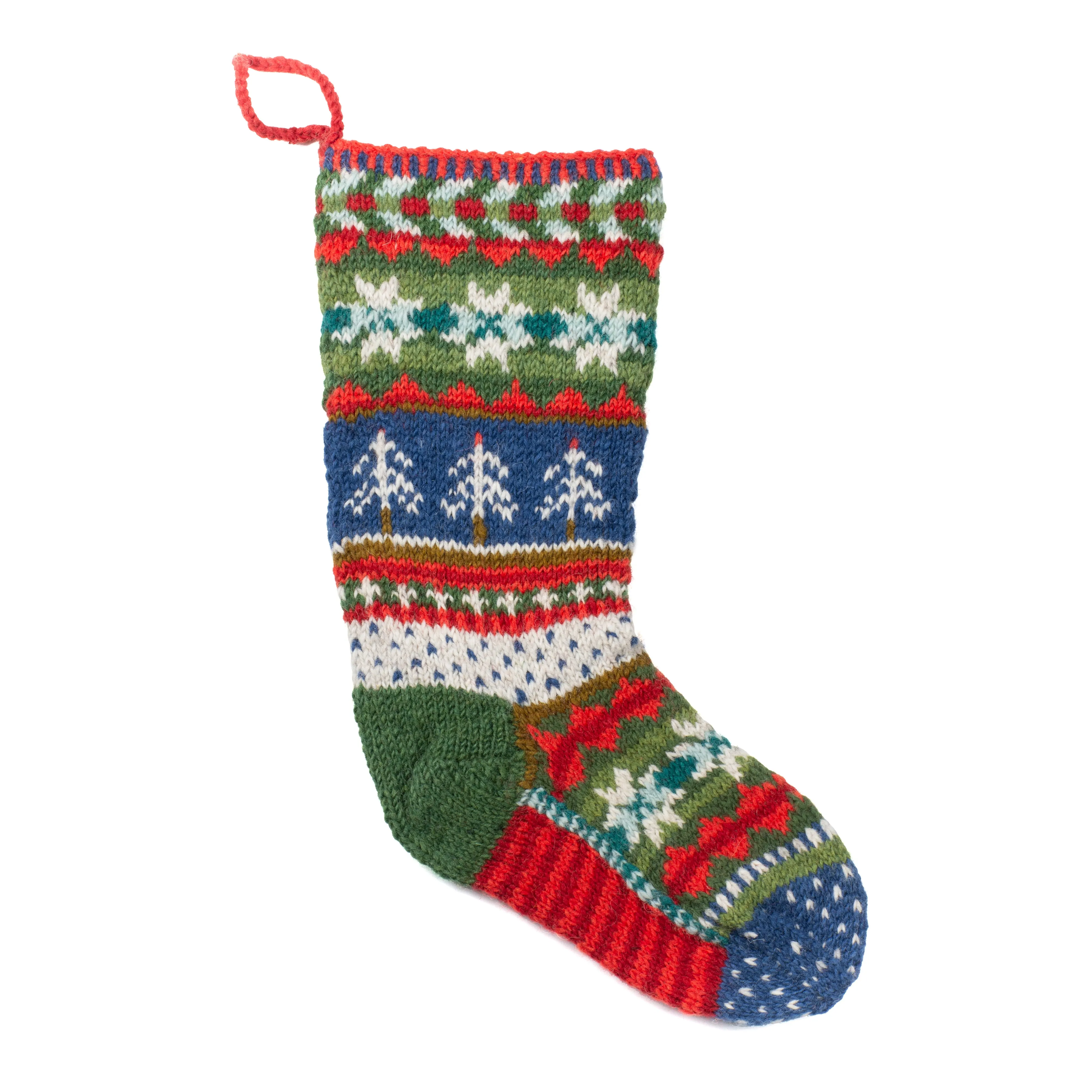 Festive Fair Isle Christmas Stocking