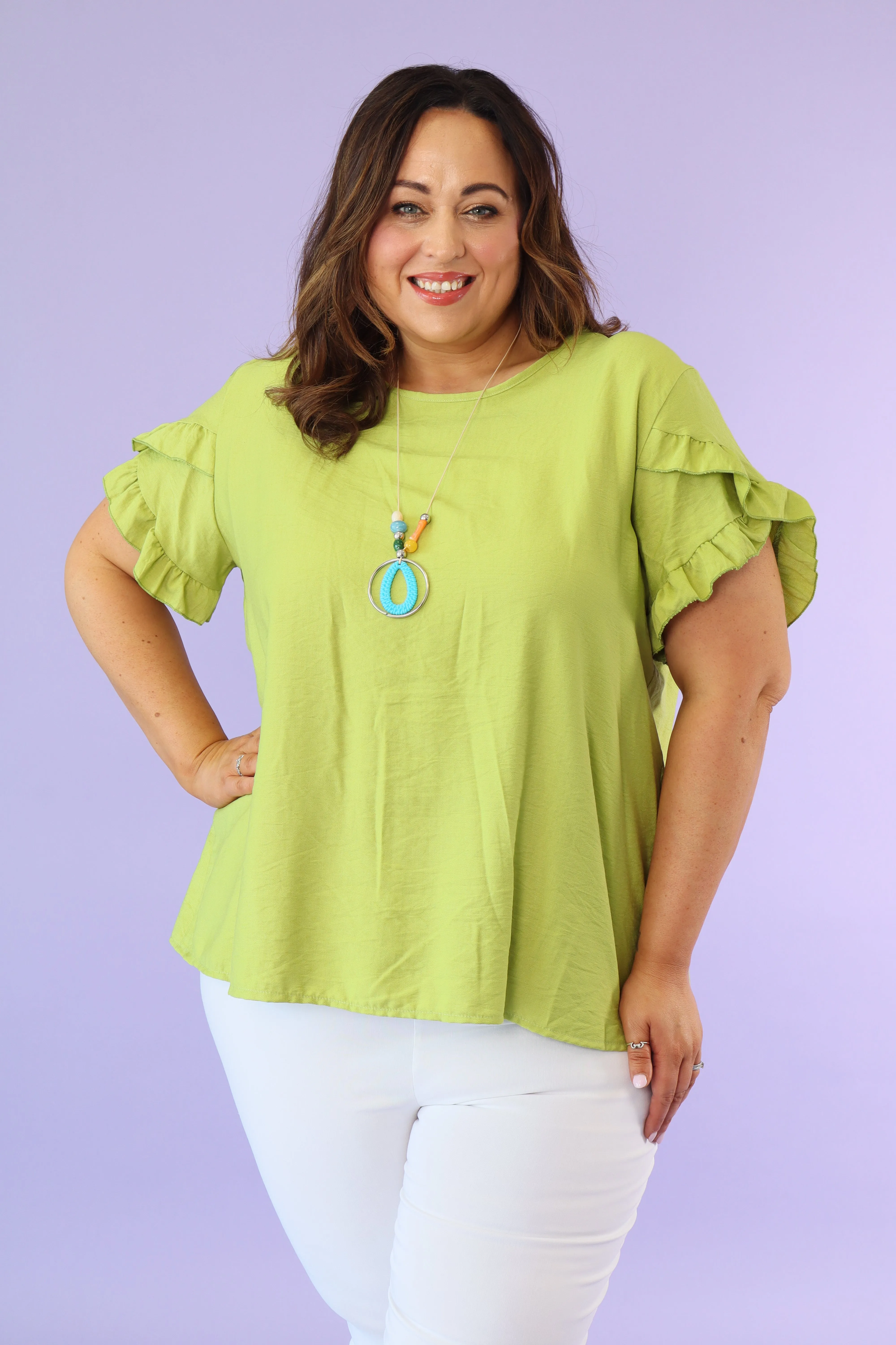 Fiadh Blouse in Lime