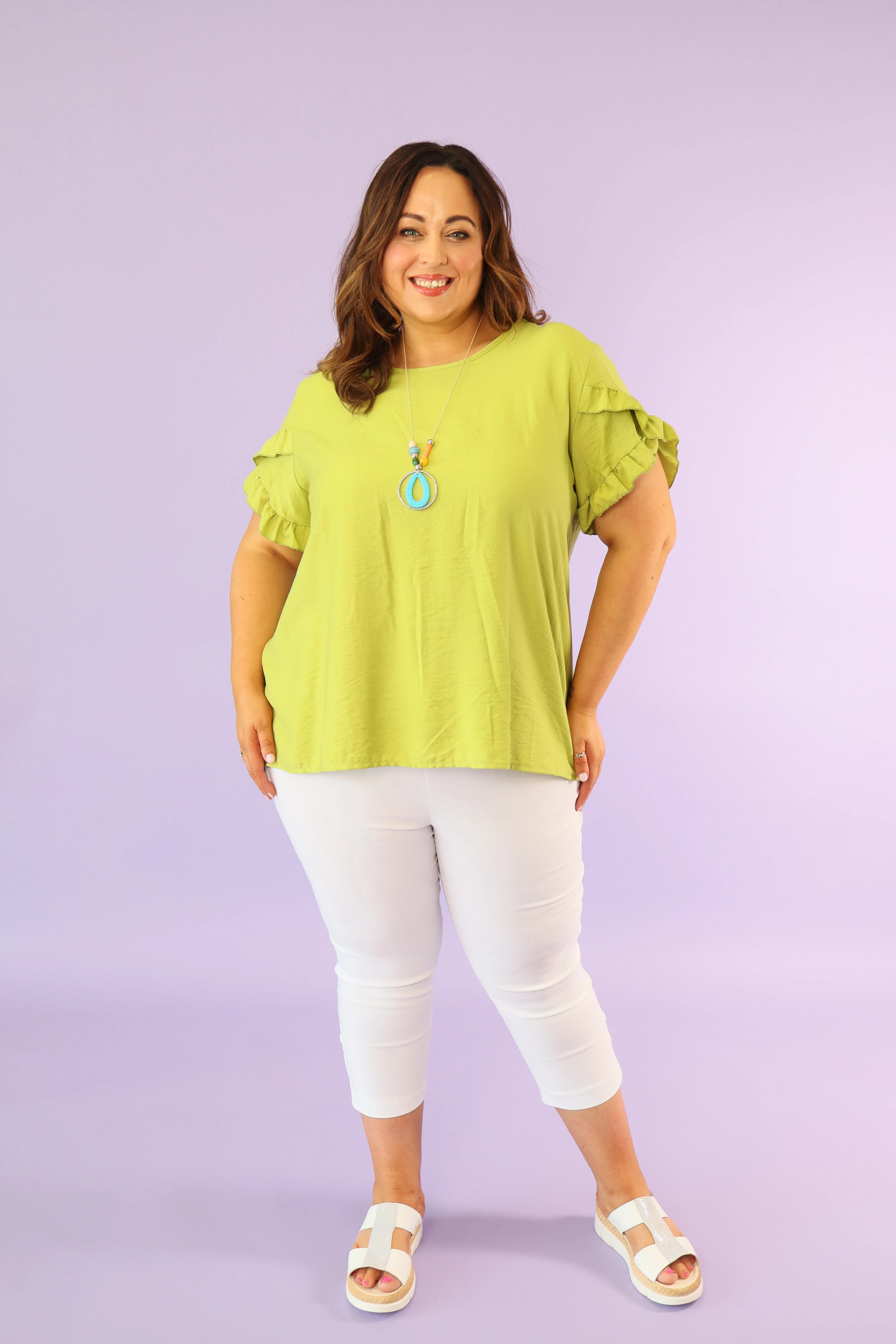 Fiadh Blouse in Lime