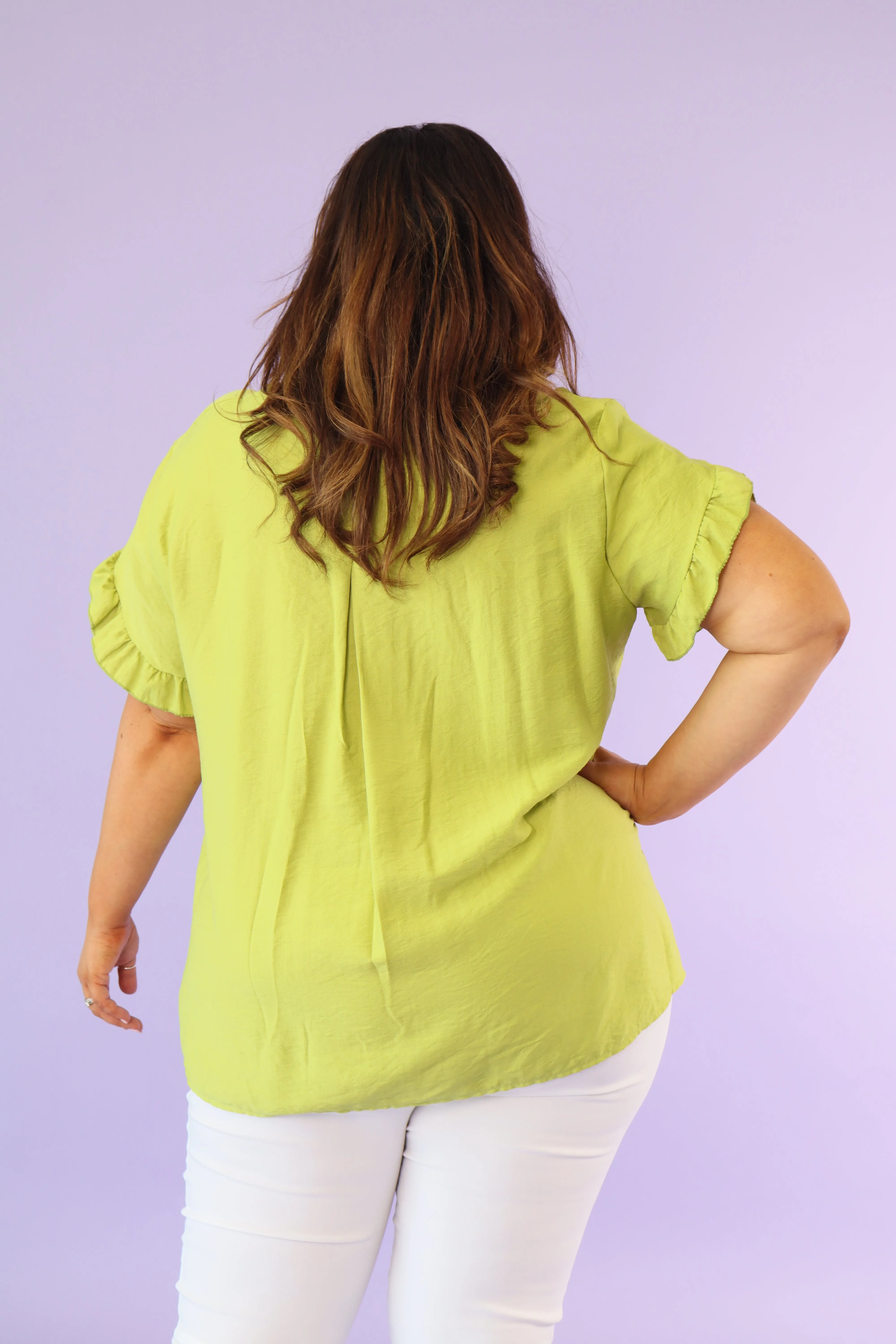 Fiadh Blouse in Lime