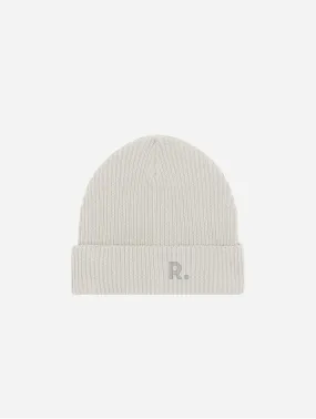 Fisherman Embroidered Organic Cotton Beanie | Natural