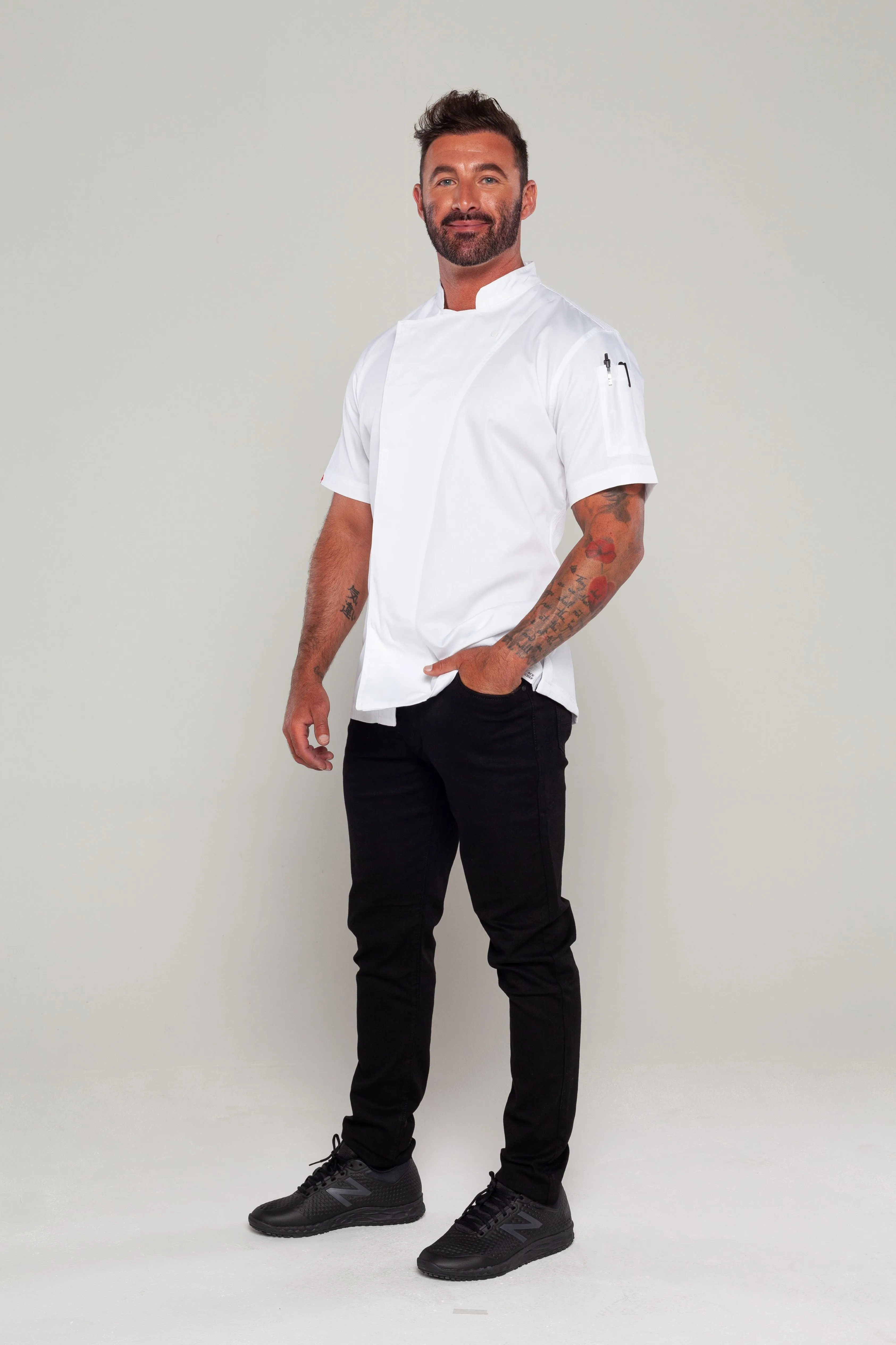 Flinders White Chef jacket with Cool-vent