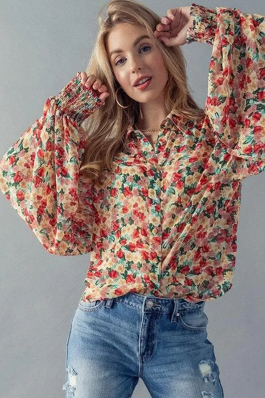 Flower Child Smocked Blouse