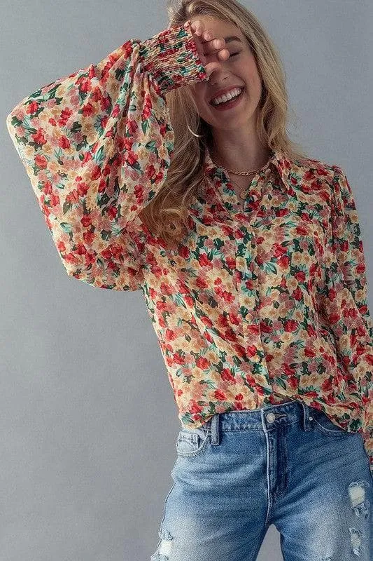 Flower Child Smocked Blouse