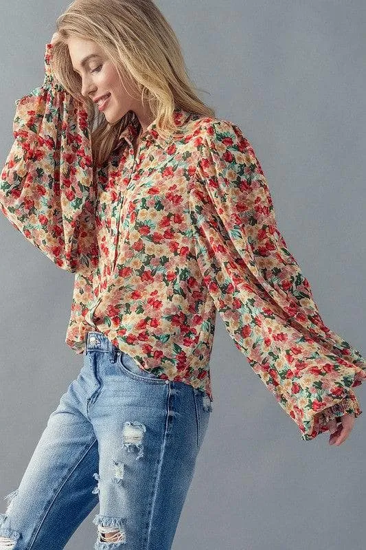 Flower Child Smocked Blouse