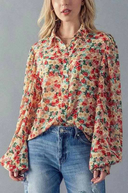 Flower Child Smocked Blouse