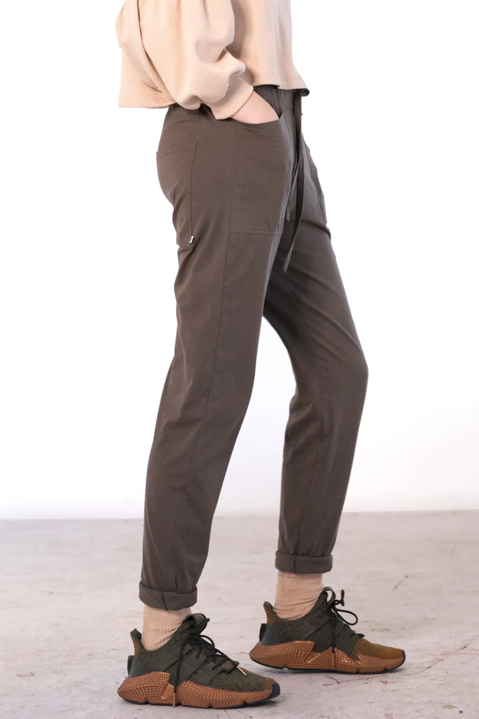 Foundation Taupe Relaxed Organic Cotton Pant