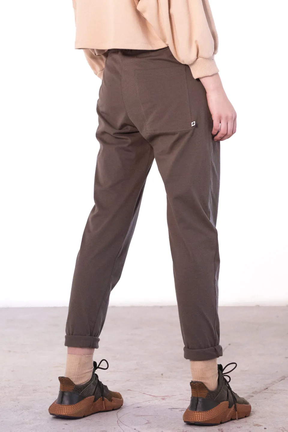 Foundation Taupe Relaxed Organic Cotton Pant