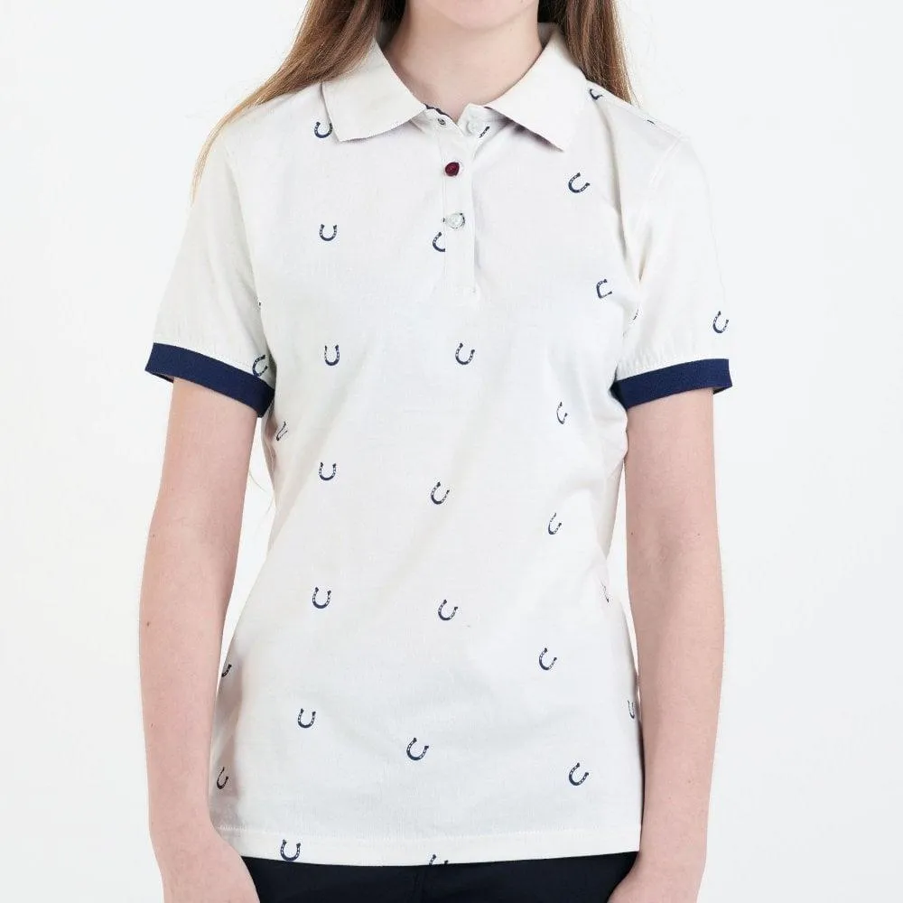 Hazy Blue Womens Short Sleeve Polo Shirt - Pippa