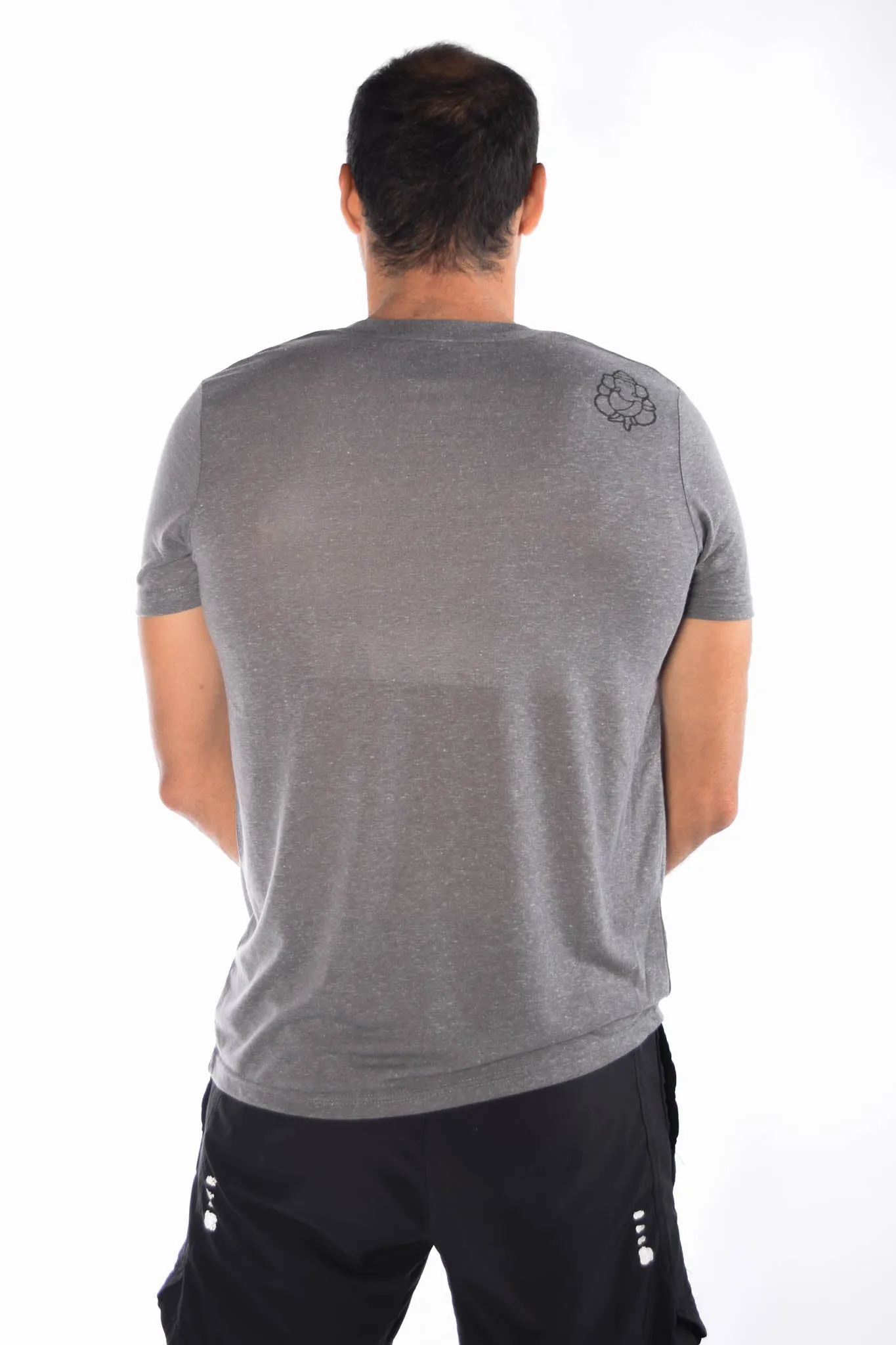 Heart Chakra ON LINEN BLEND CREW NECK