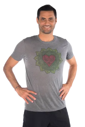 Heart Chakra ON LINEN BLEND CREW NECK