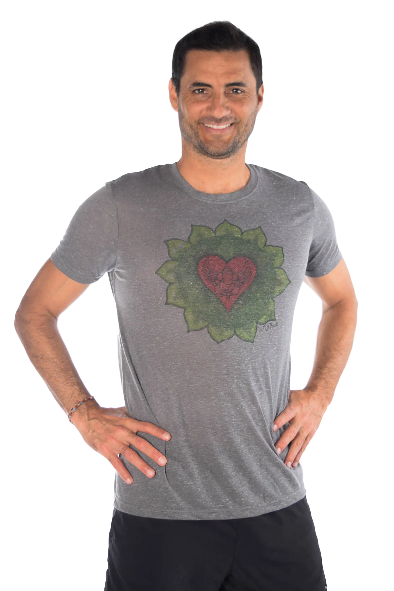 Heart Chakra ON LINEN BLEND CREW NECK