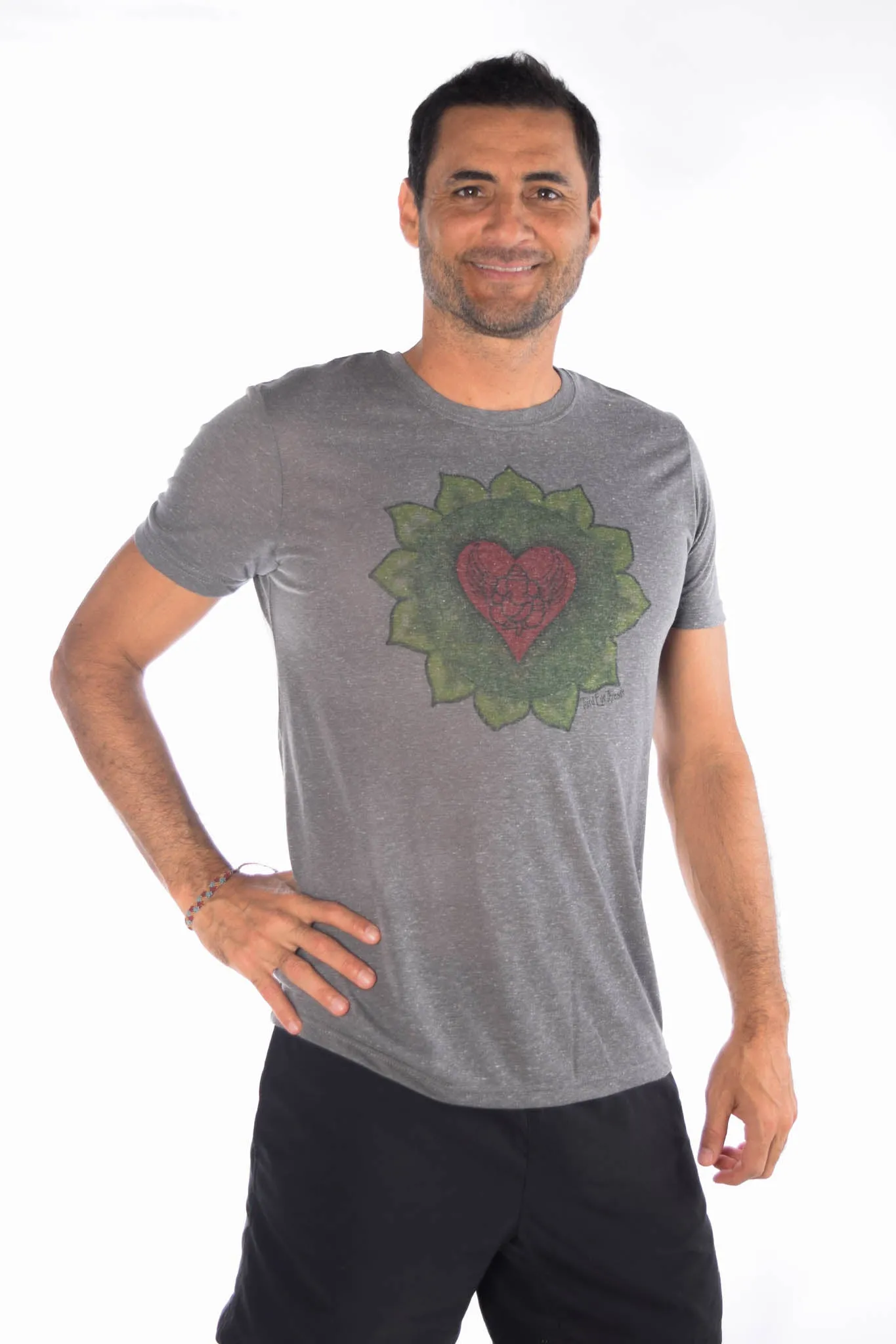 Heart Chakra ON LINEN BLEND CREW NECK