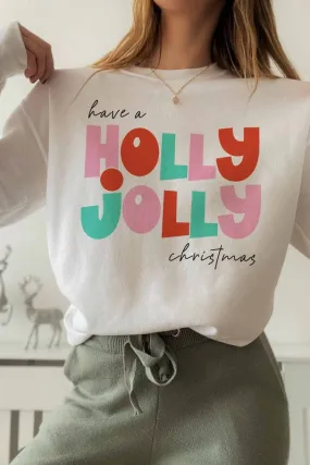 HOLLY JOLLY CHRISTMAS GRAPHIC SWEATSHIRT