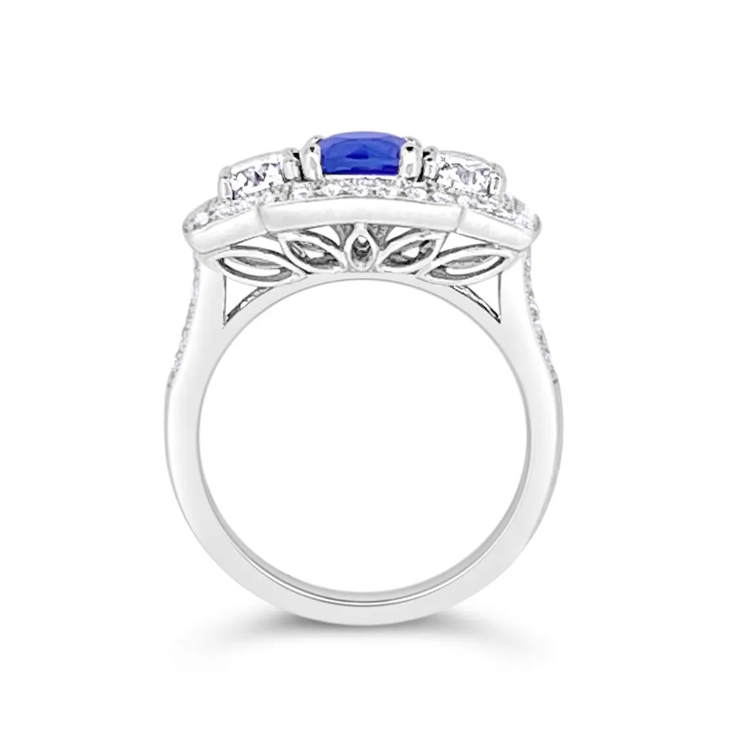 Irisa by Martin Binder Blue Sapphire & Diamond Statement Ring