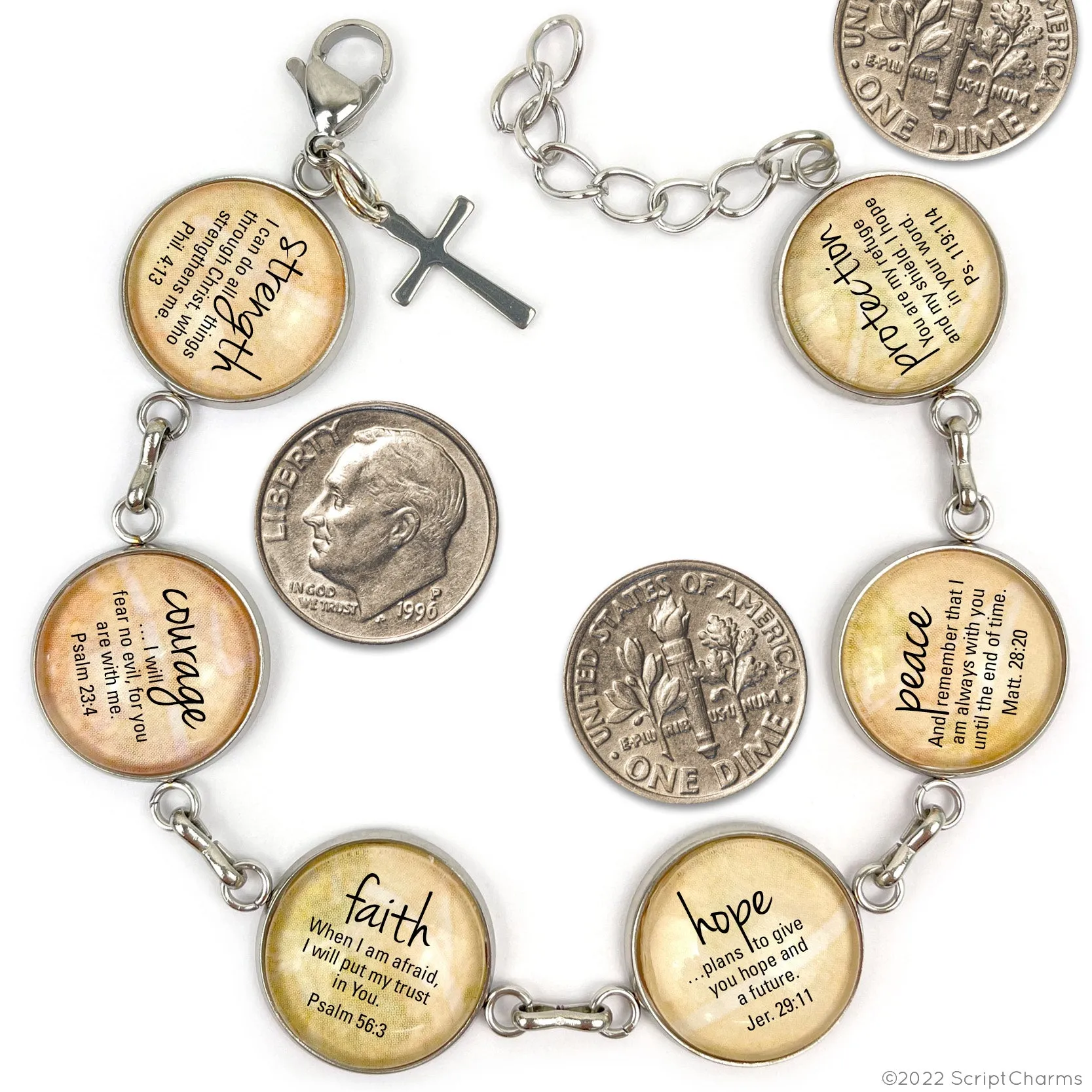 Irish Blessing Charm Bracelet – Stainless Steel or Silver-Plated Bracelet with Celtic Rose Design