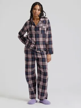 Jim Jam Womens GOTS Organic Cotton Pyjama Set |  Dusty Purple