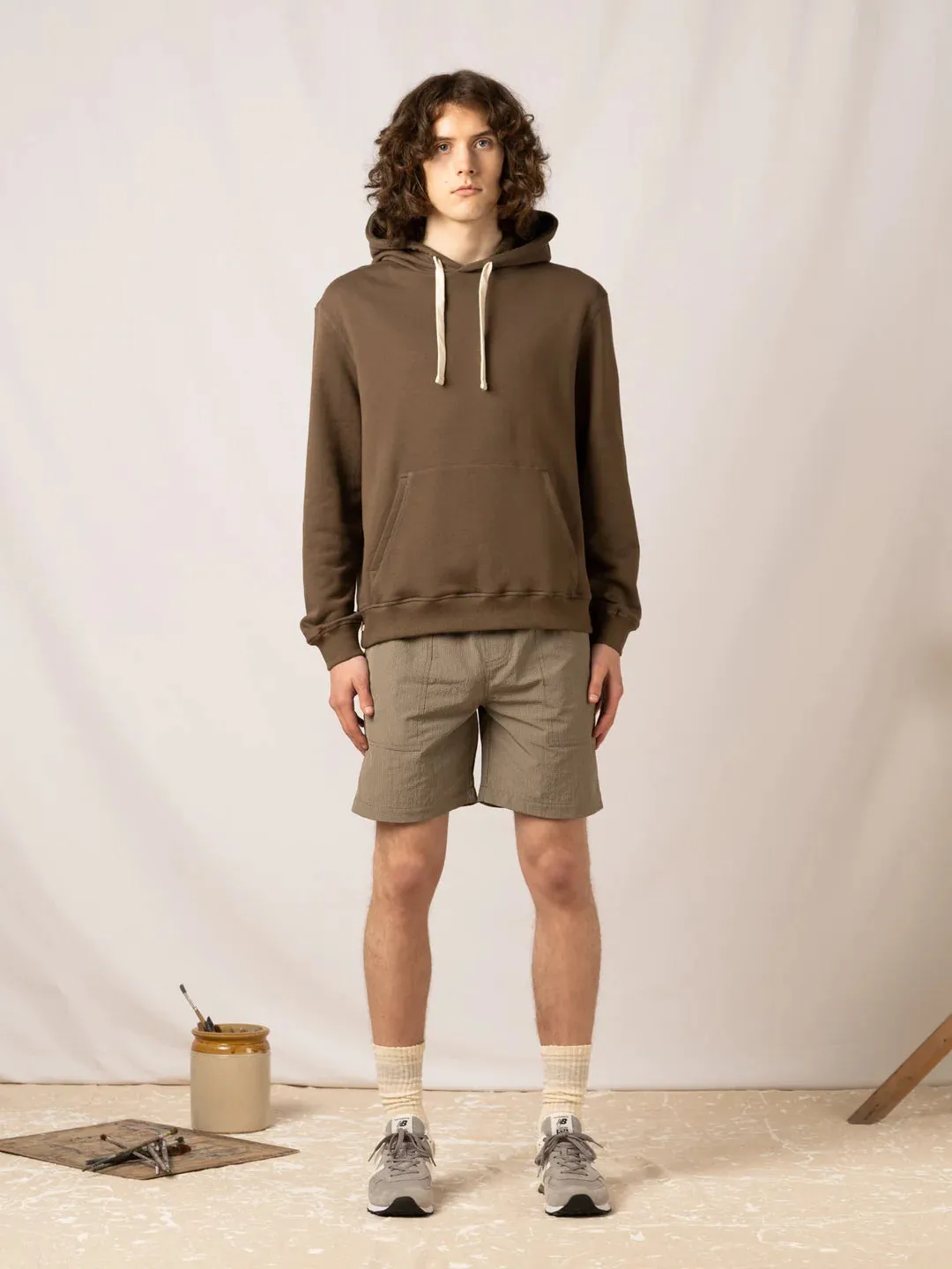 KESTIN Pease Short in Sand / Olive Check