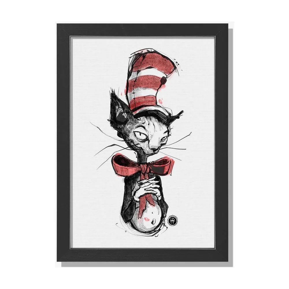 Kitty in the Hat Unique Wall Print Art