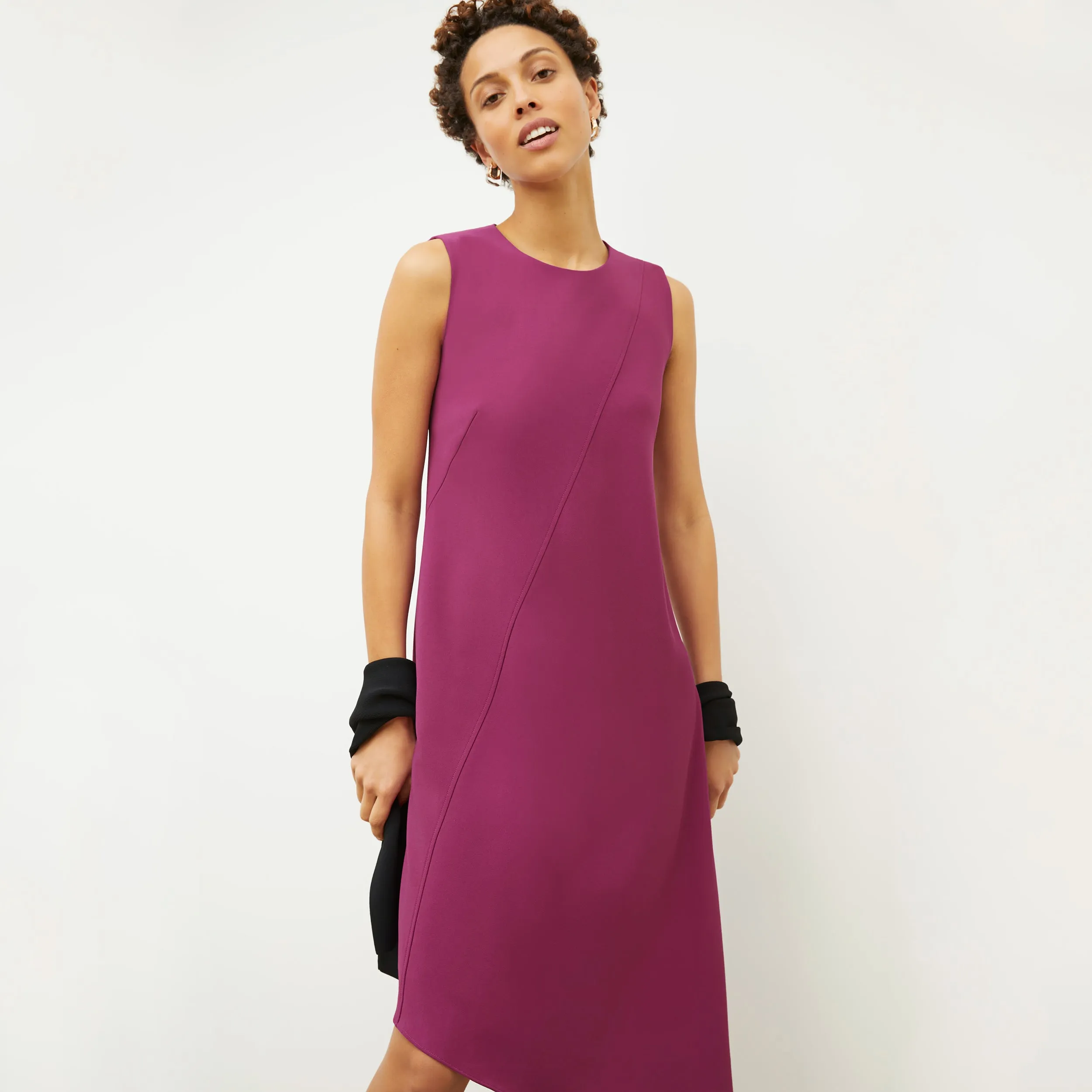 Lara Dress - Eco Heavy Crepe :: Berry