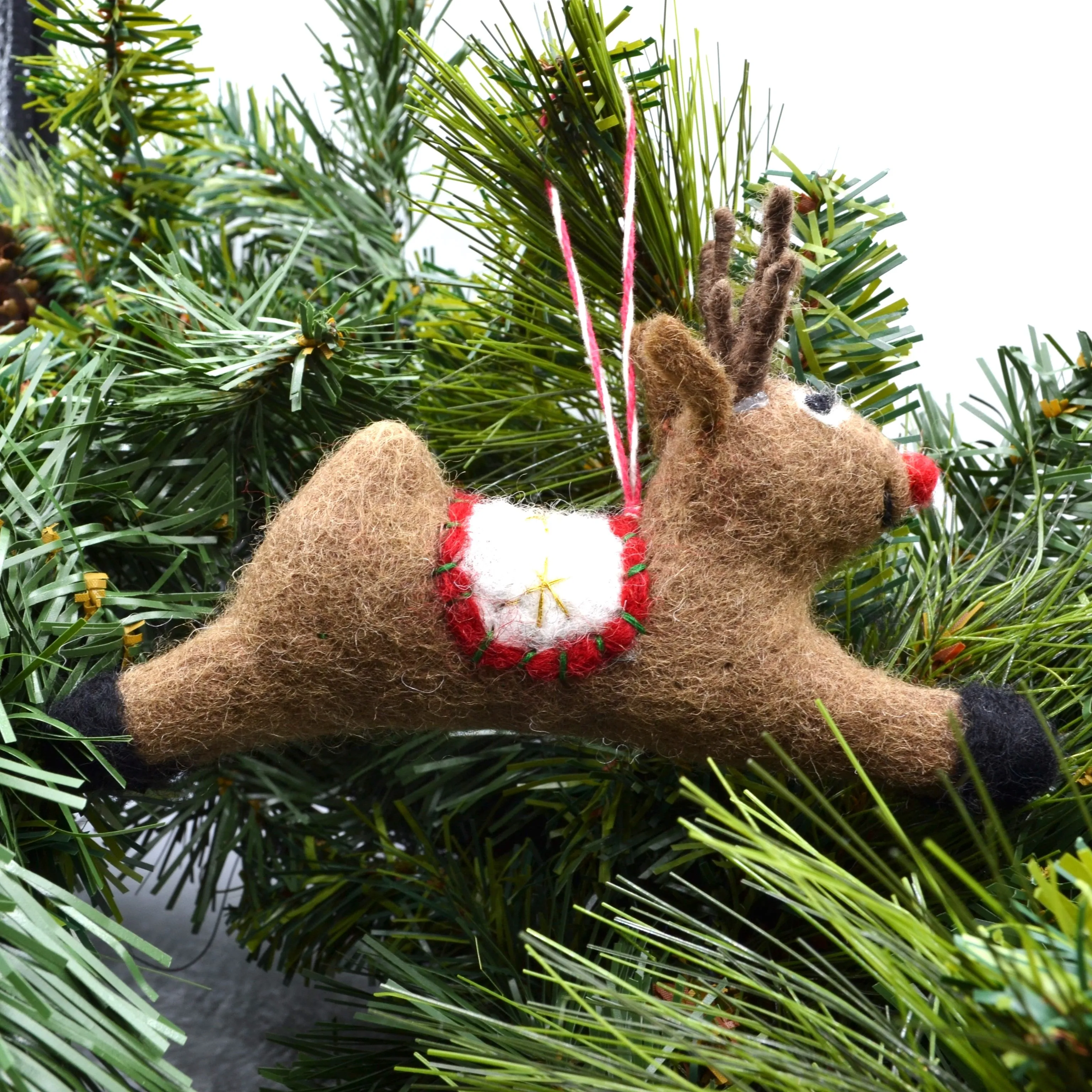 Leaping Brown Reindeer