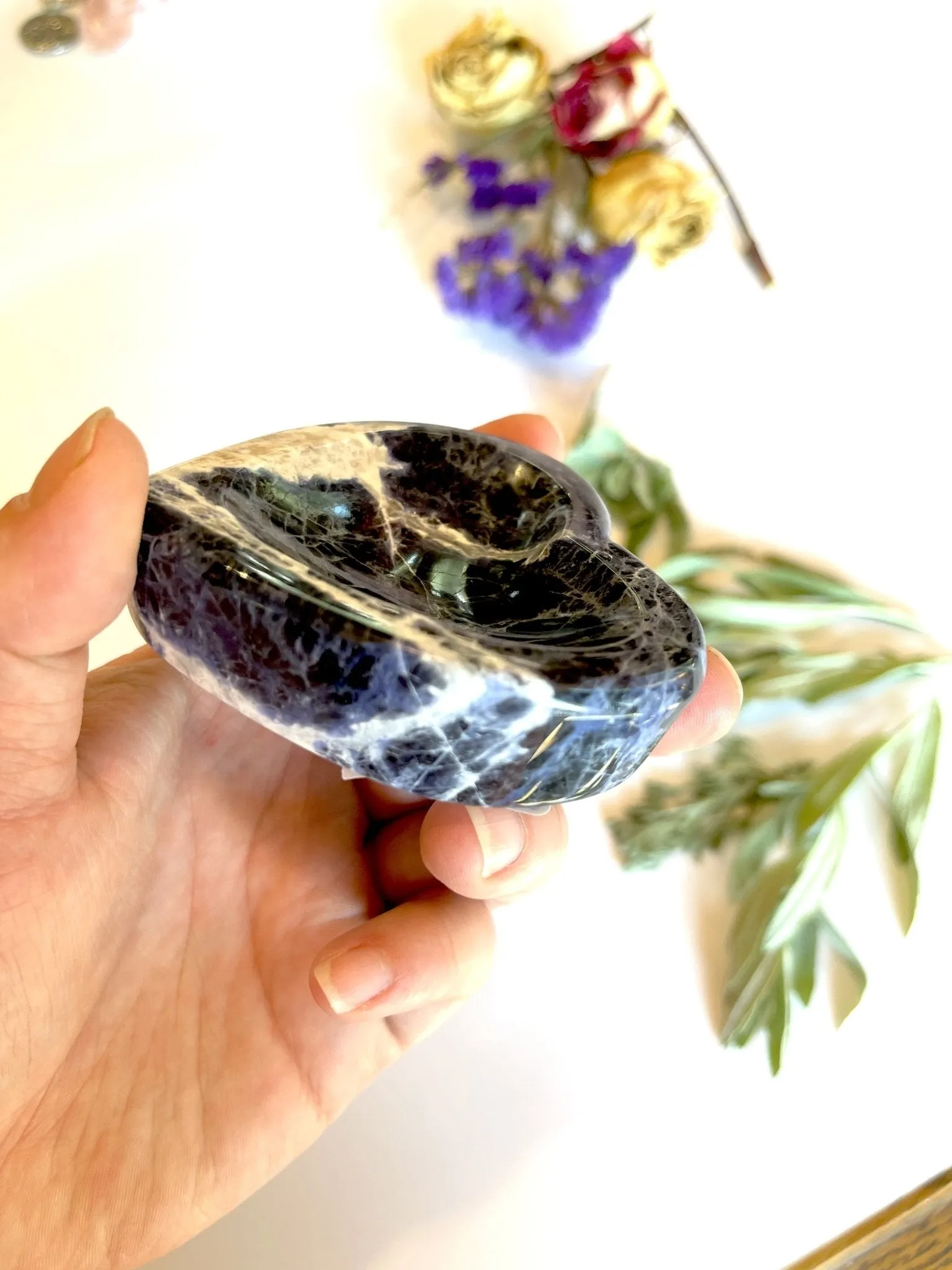 Love Blue Heart Sodalite Dish