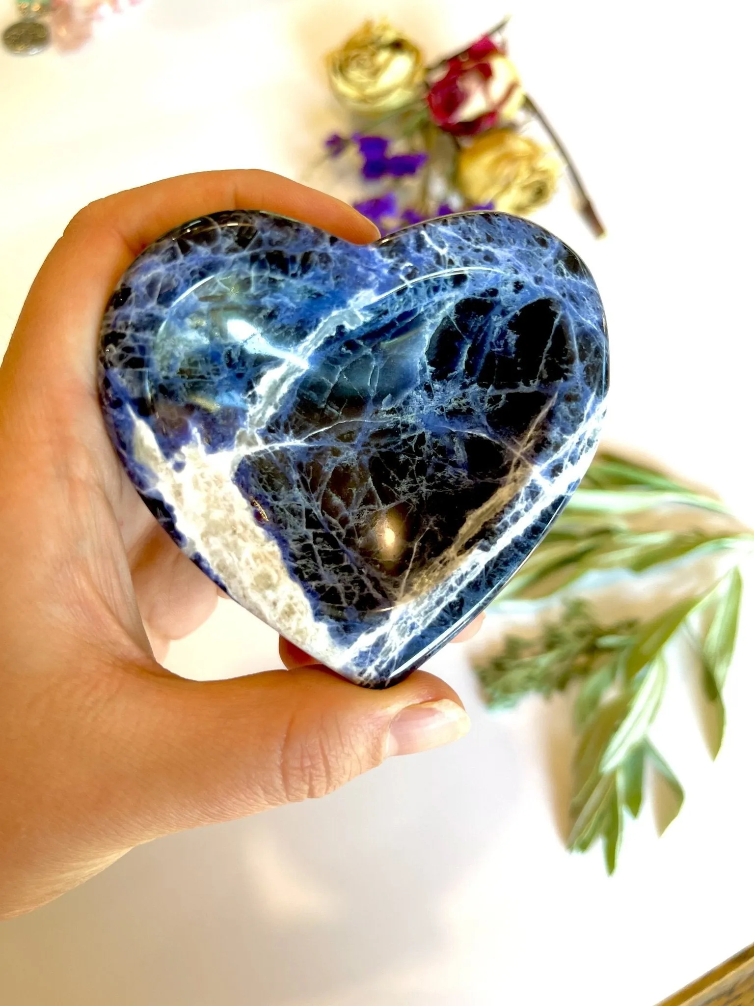 Love Blue Heart Sodalite Dish