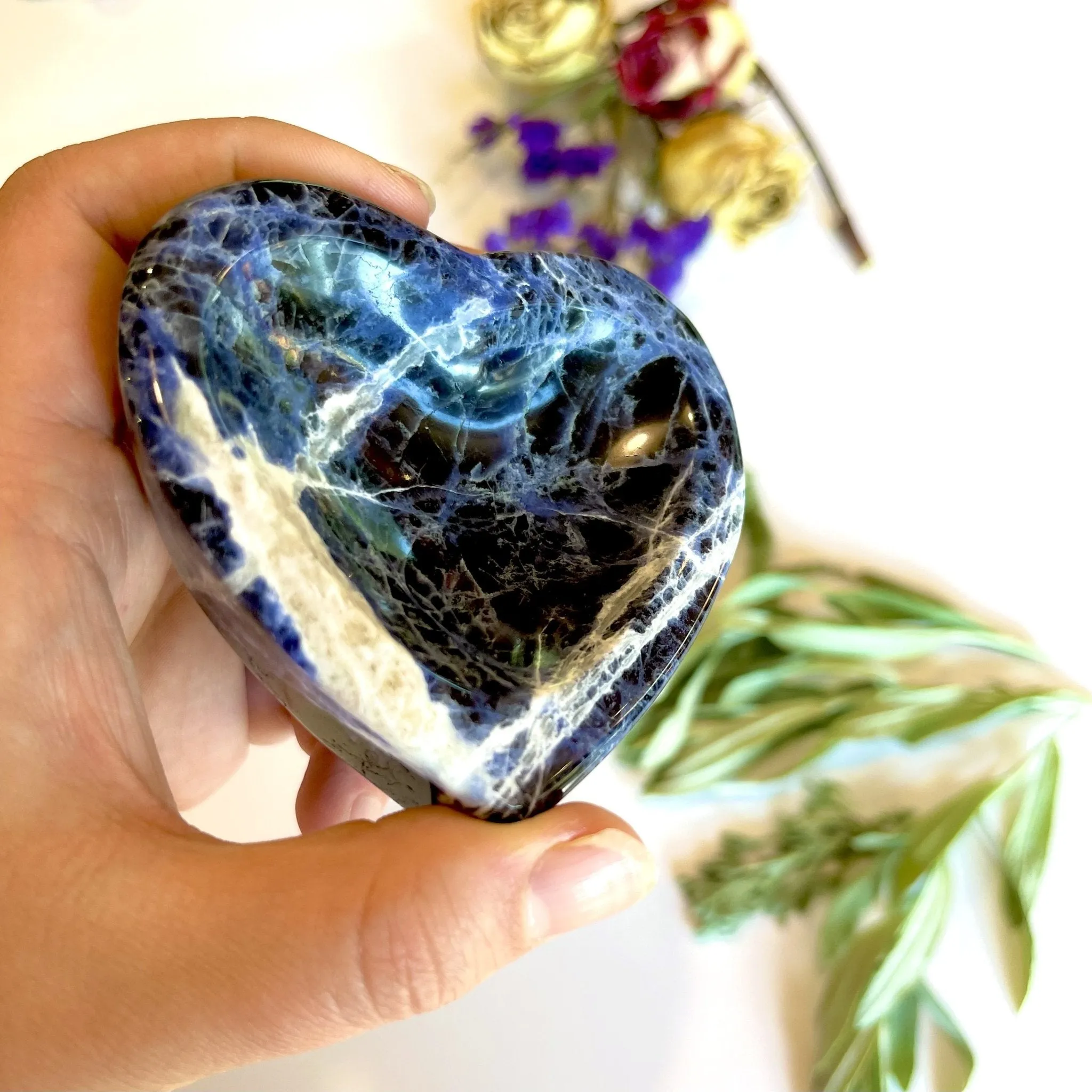 Love Blue Heart Sodalite Dish