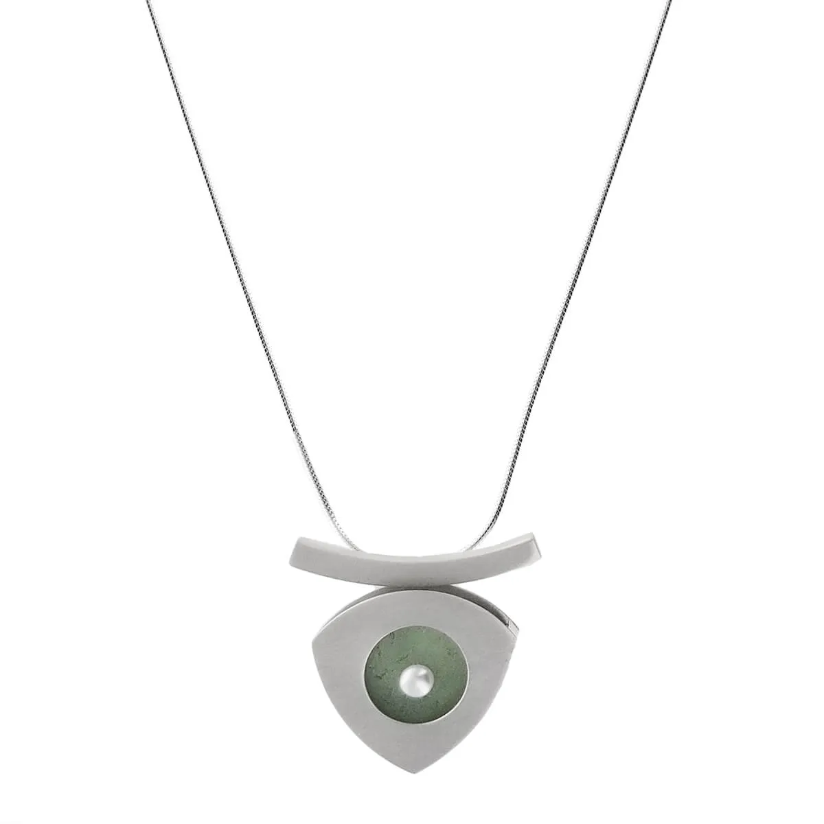 Mar Of Santa Barbara Sea Glass Pearl Pendant Necklace