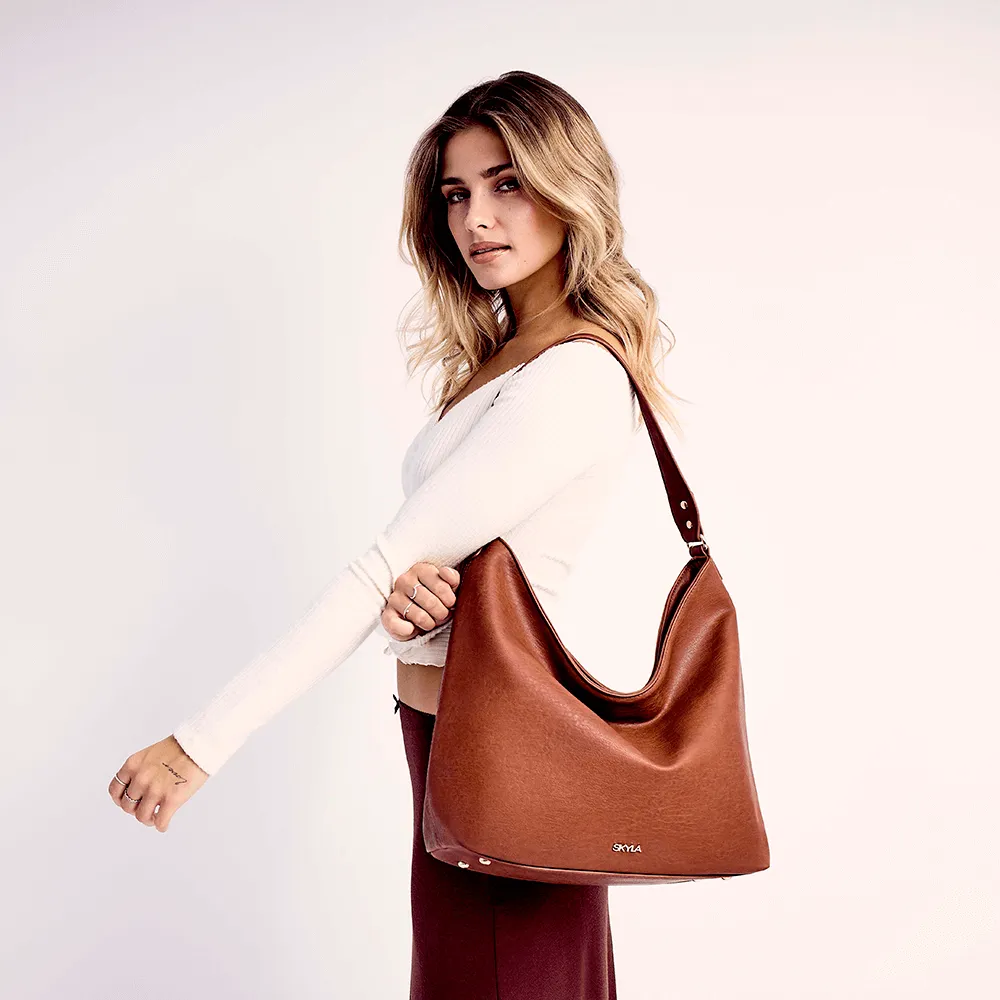 Mary Classic Hobo Bag | Chestnut