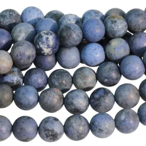 MATTE Sunset Dumortierite 8mm Round - 15-16 Inch