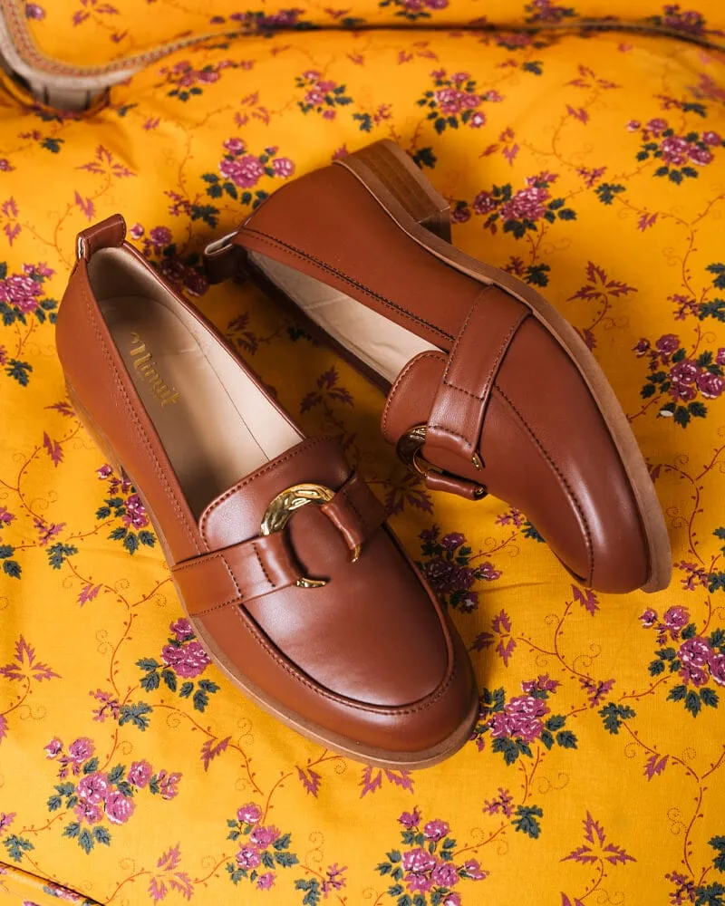 Merlin Vegan Recycled Grain Loafers | Camel