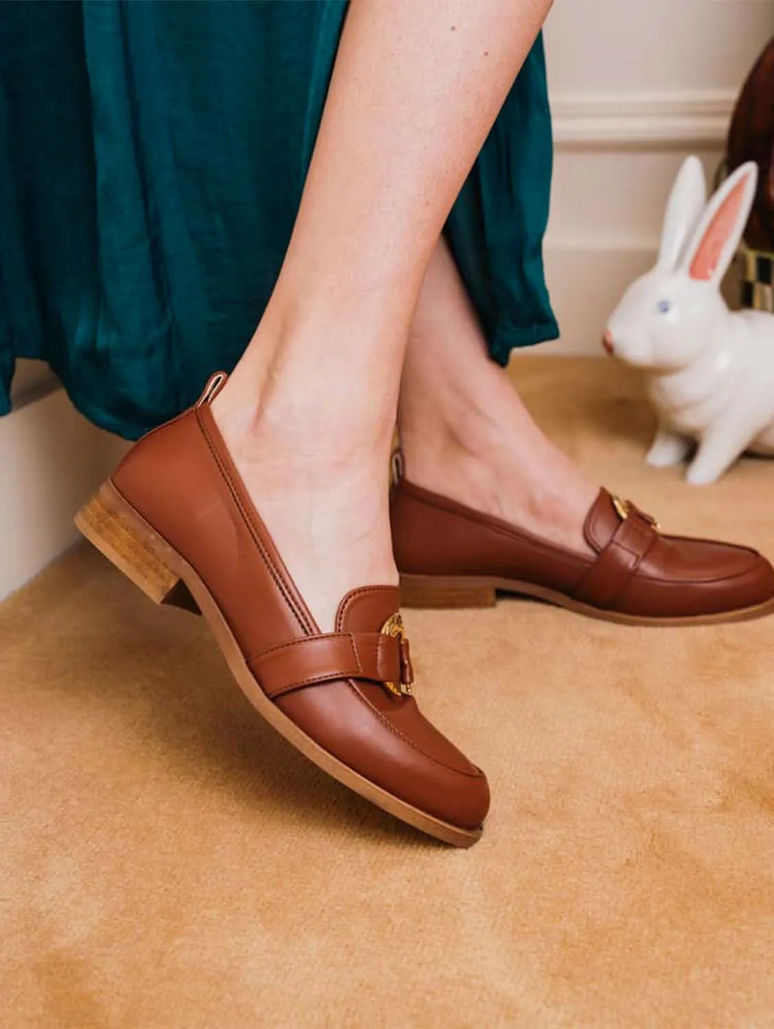 Merlin Vegan Recycled Grain Loafers | Camel