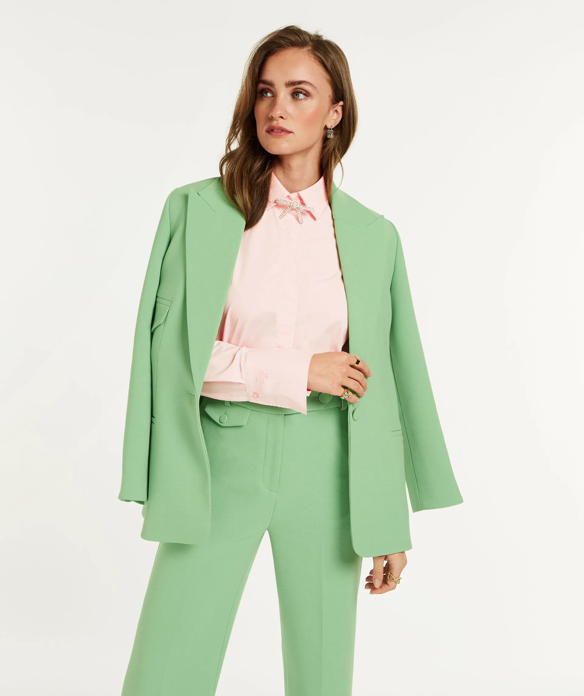 MIMI regular fit blazer - pastel verde