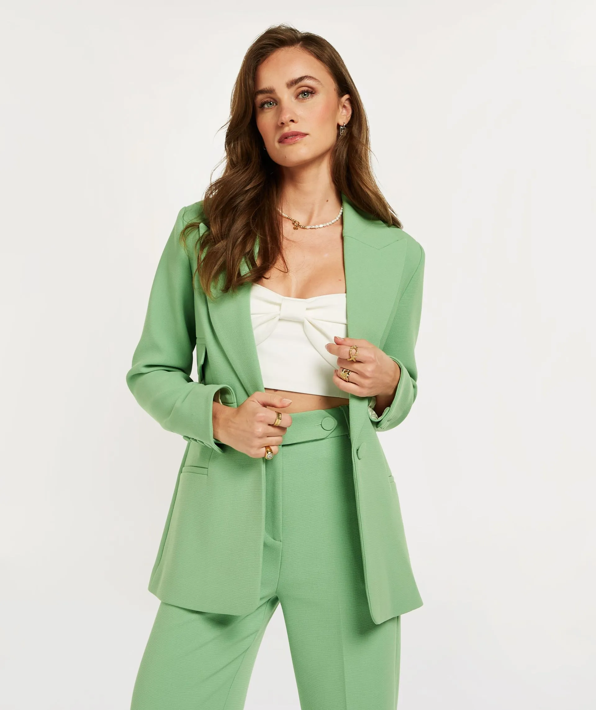 MIMI regular fit blazer - pastel verde