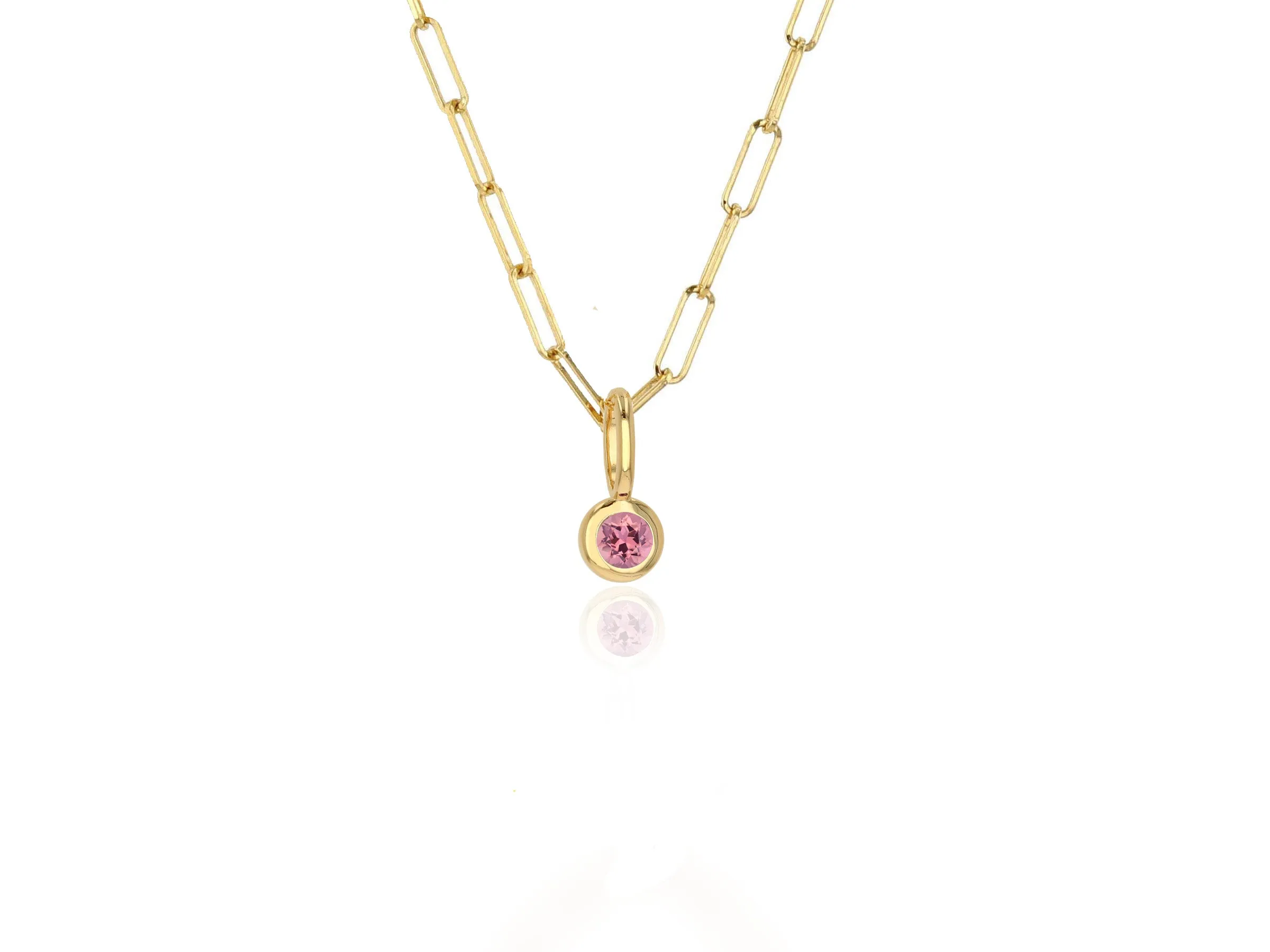 Mini Pink Tourmaline Charm