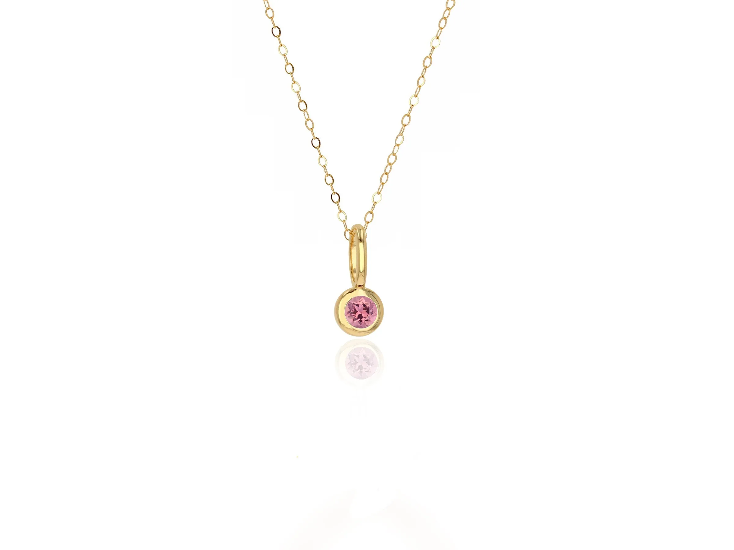 Mini Pink Tourmaline Charm