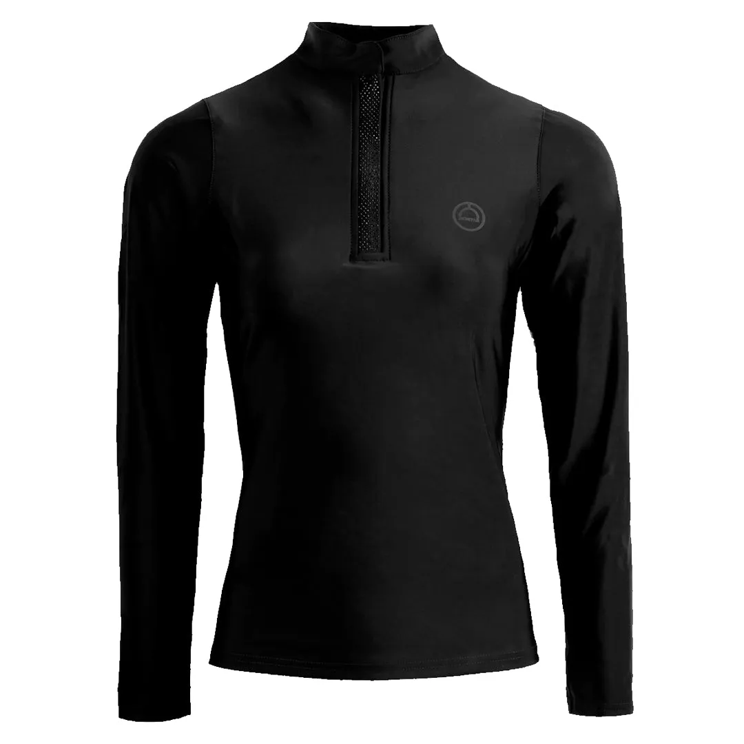 Montar Small Crystal Detail Long Sleeve Polo Shirt