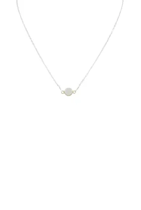 Mrs. Parker Necklace in White Druzy