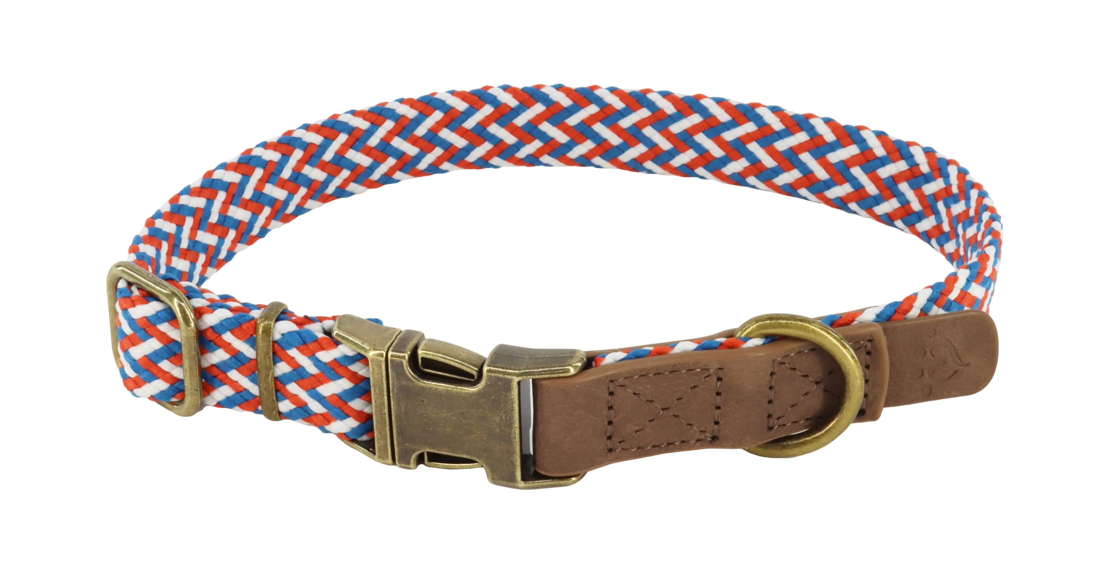 MuttNation Fueled by Miranda Lambert Woven Dog Collar Rust Weave 1 X 18-26