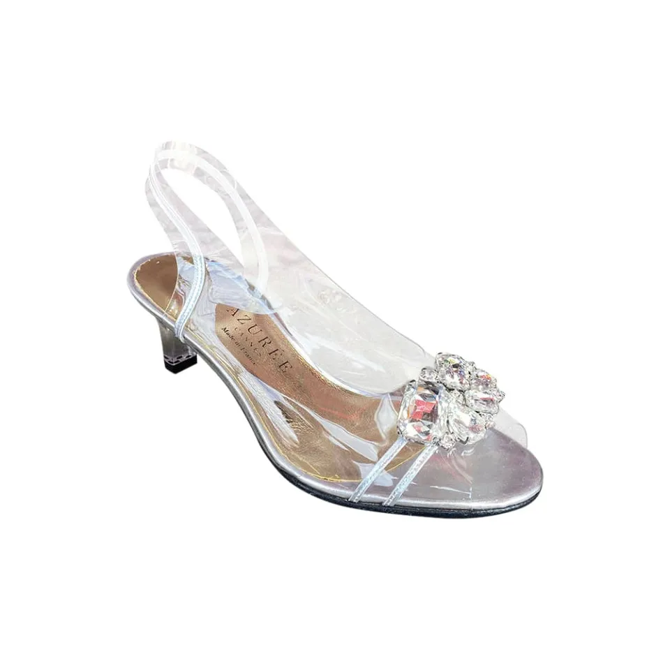 NULACO Crystal Motive Silver Sling Back